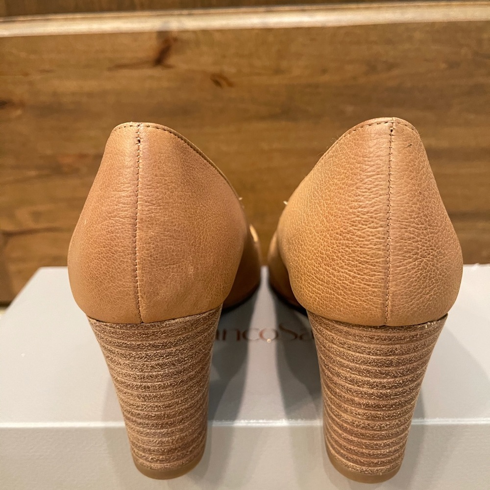 Franco Sarto Optimum Tan leather heels size 6 NWT - Picture 6 of 11